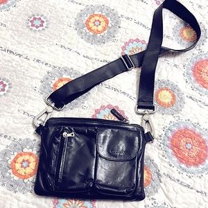 SALE ! 🎉 RUDSAK genuine black leather crossbody or waist bag 🖤